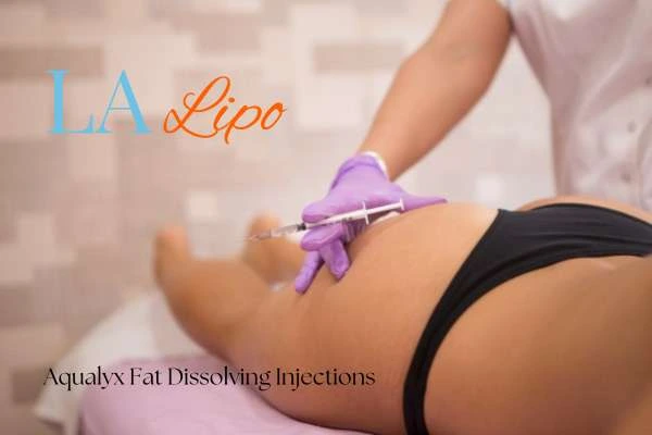 Woman having fat dissolving injections Reigate on thighs