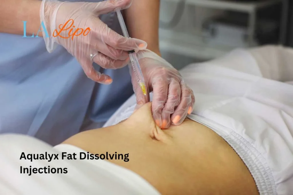 woman having fat dissolving injections Reigate in the stomach