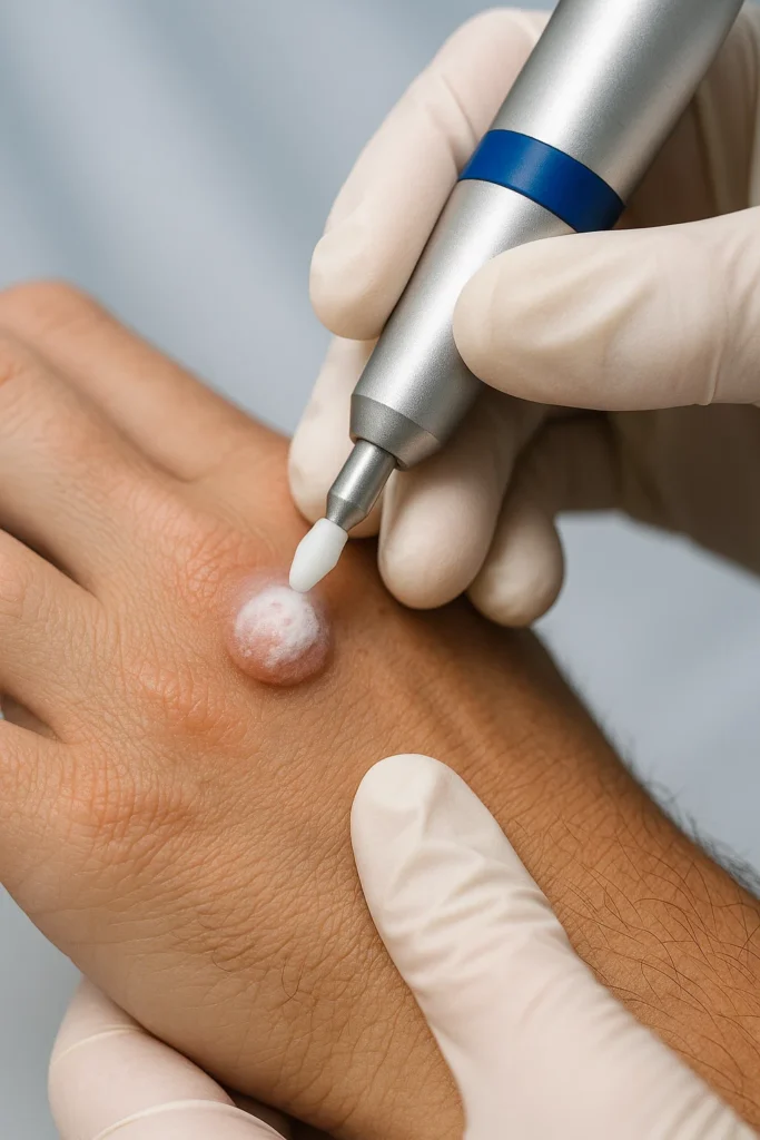 example of wart removal Reigate using cryopen