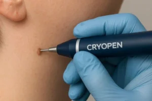 Person receiving skin tag removal Reigate