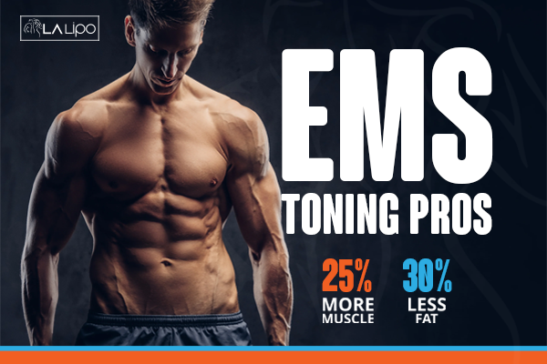 Image of man with sculpted stomach showing the fat loss and muscle gain of LA-EMS Body Sculpting Treatment Reigate